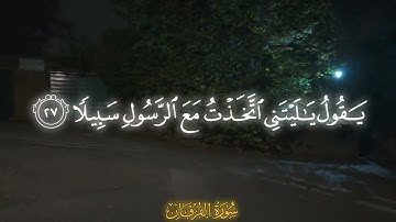 سورة الفرقان | آيه (27 - 29)، القارئ محمد اللحيدان.