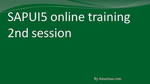 sapui5 online training - 2nd session - sapui5 mvc architecture - creating sapui5 project in webide