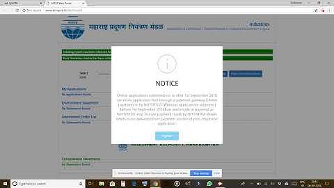 BMW Authorisation application procedure - MPCB