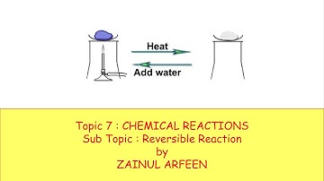 Reversible Reaction and Equilibria CambridgeIGCSE O level Chemistry 0620/0971/5070 Lesson 45 part a