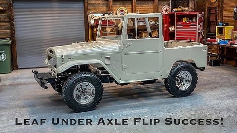 New RC4wd Land Cruiser build Part 3, Front Axle Flip, Leaf Under Swap Success! Small Tire FJ40