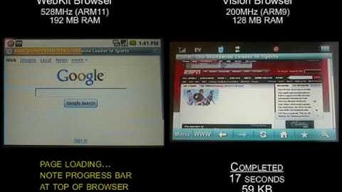 mobile internet MyTouch vs Motorola Crush with Novarra