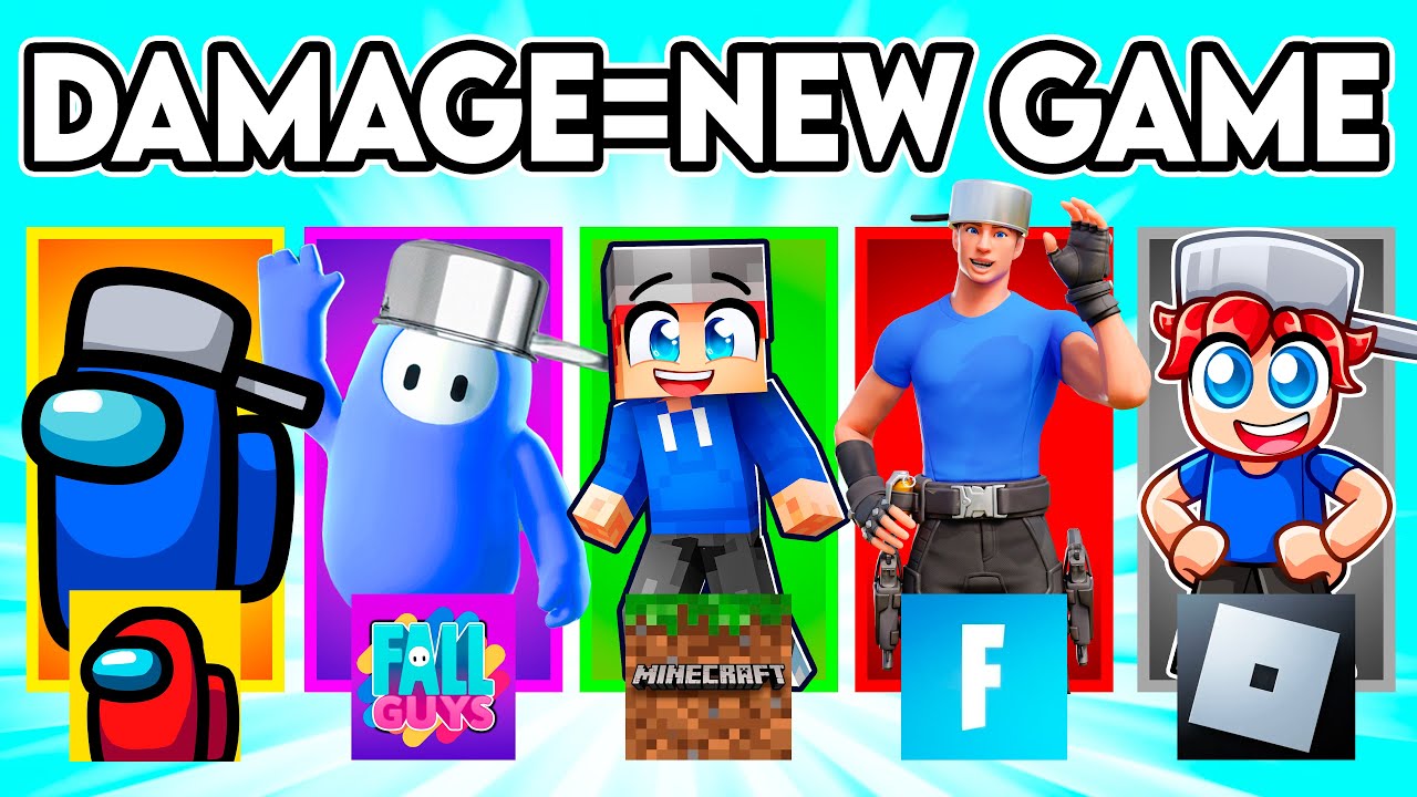 Minecraft, But If I Take Damage I Switch Games!