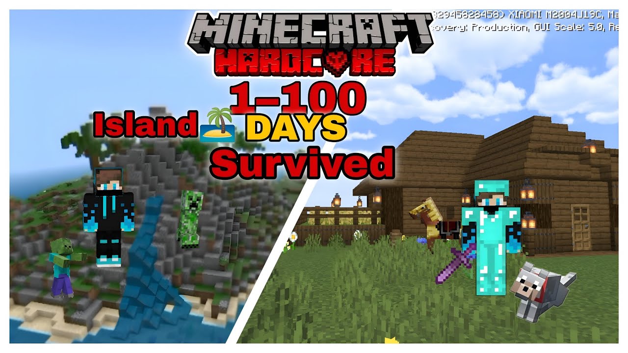 I survived 100 Days in a Island Minecraft Hardcore - YouTube