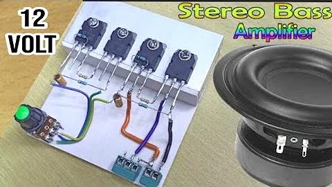 12V simple & Powerful Bass Amplifier | How to Make stereo Amplifier with D718 Transistor |