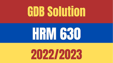 HRM 630 Fall GDB Solution with vulearningpoint