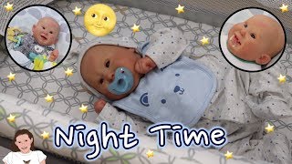 Night Time with Reborn Baby Auggie! Happy Baby with Down Syndrome! | Kelli Maple