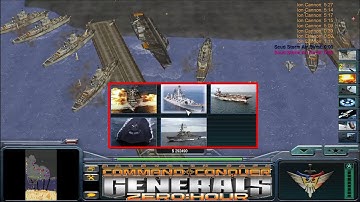 "Heavy Naval Support" USA Commander in Chief 1 vs 5 Hard AI | C&C Generals Zero Hour Mod