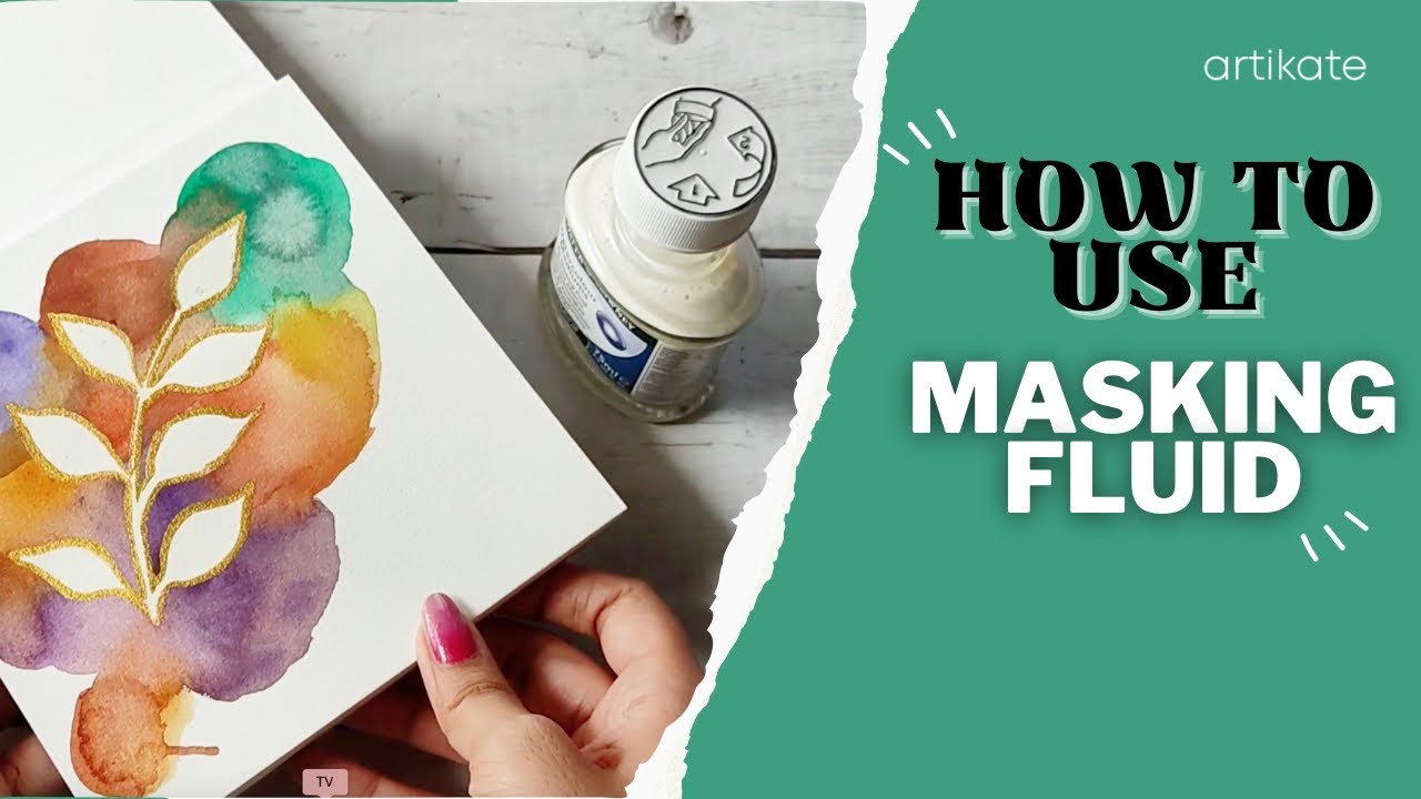 How to Use Masking Fluid for Watercolor Painting Artikate createwithartikate YouTube