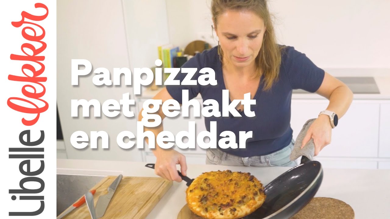 Klaar in 30 minuten: panpizza met gehakt en cheddar