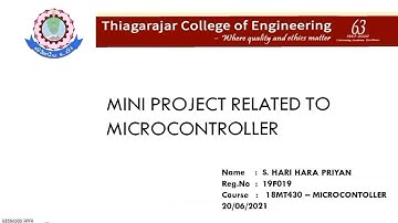 Automated Temperature Control System using Microcontroller//19F019 - S.HARI HARA PRIYAN