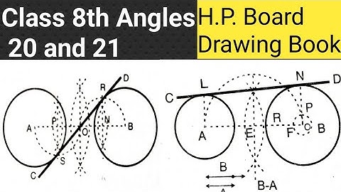 #H.P.Board Drawing Book # Class 8th Question. 20 and 21# Class 8th Angles 20 and 21