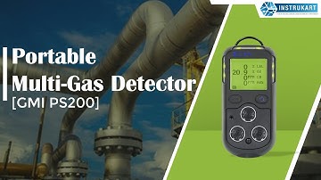 GMI PS200 Portable Multi-Gas Detector | Quad Gas Detector | LEL, O2, CO, and H2S Gas Monitor |