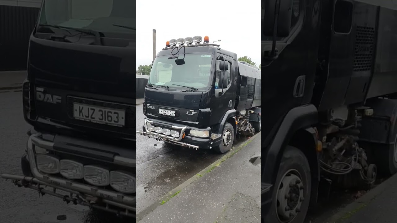 DAF, Road Sweeper on the Boucher Road Belfast. 1st September 2023.