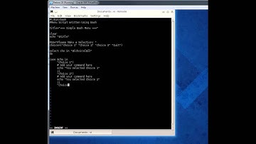 How to write a simple select menu using bash
