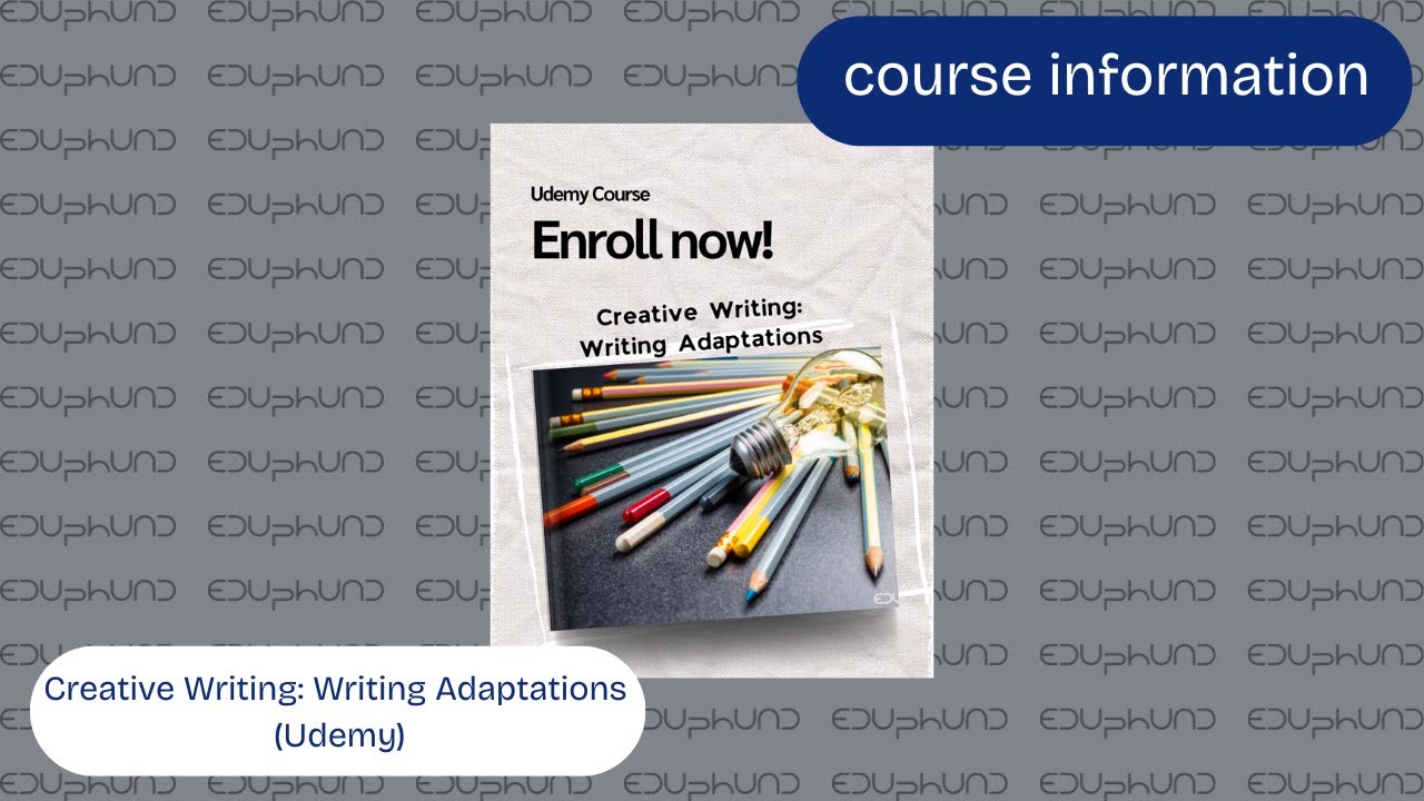 Udemy course: Creative Writing Writing Adaptations - YouTube