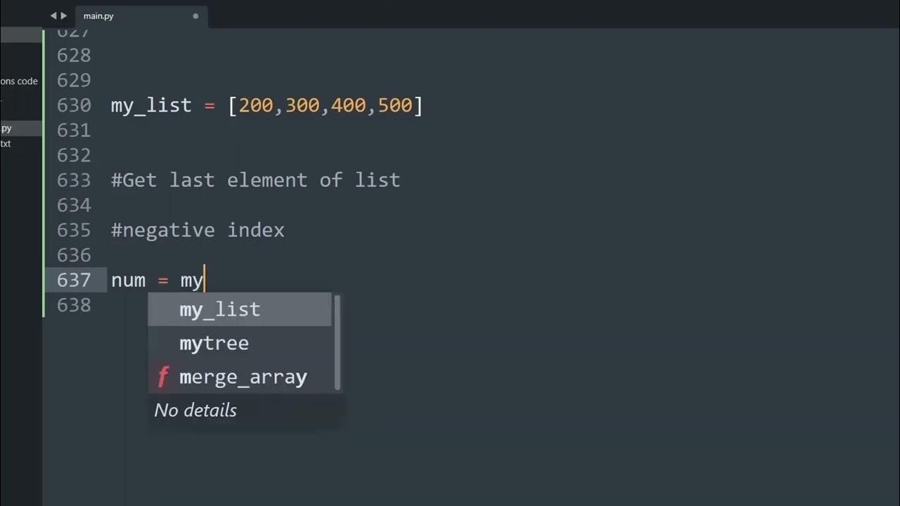 Negative indexing in Python - YouTube