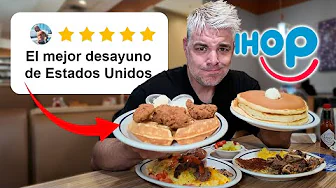 COMIENDO TODA la CARTA de la FRANQUICIA MÁS CALÓRICA de ESTADOS UNIDOS *DESAYUNOS IPHOP 24H*