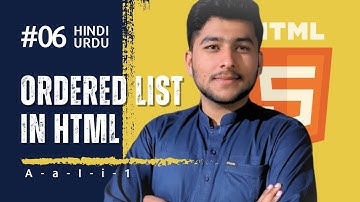 Ordered list in html | HTML Tutorial For Beginner | #codesupplier #htmltutorial | Urdu/Hindi-Part 06