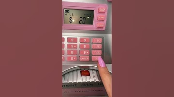 Mini ATM machine that actually works as a piggy bank so cute in pink #amazon #atmmachine