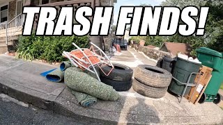 Trash Picking For FREE STUFF on The HOTTEST Day of The Year  Ep. 785