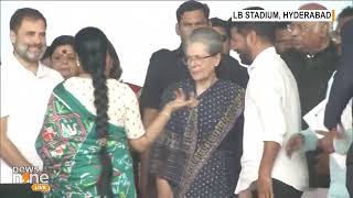 Telangana CM Revanth Reddy And His Family Meet Sonia Gandhi | News9