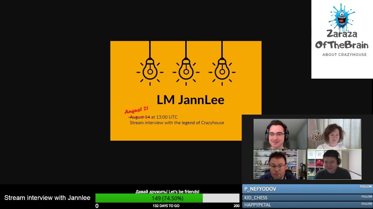 Stream interview with JannLee lichess.org