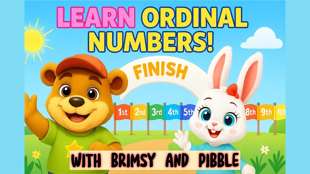 Brimsy & Pibble Learn Ordinal Numbers 🏁 | Fun Race & Songs for Kids (1st–10th)