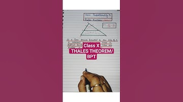 Basic Proportionality Theorem Thales Theorem in One Shot| Quick Revision for Boards|Class  #yt