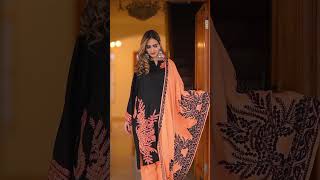 pinjabi outfits winter dress latest design new collectionwith beautiful ambrodri work2022design