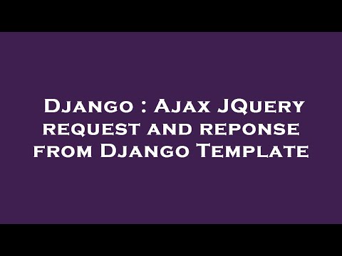 Django : Ajax