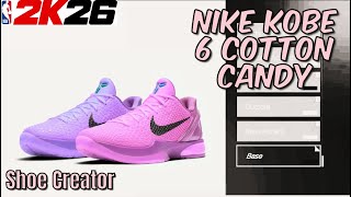How To Make Nike Kobe 6 Cotton Candy Left Shoe In Nba 2K26 - Shoe Creator