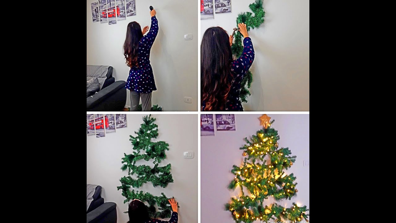 Come allestire un meraviglioso albero di Natale a muro - YouTube