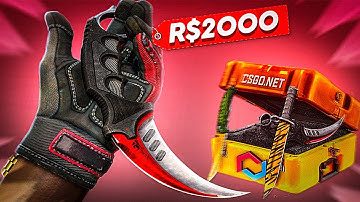 GANHEI ESSA KARAMBIT RARA ABRINDO CAIXAS! *R$2000,00* - CSGO.Net Open Case