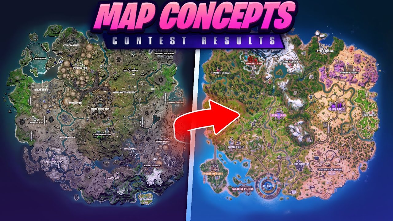 Fortnite Map Concept Compilation - Chapter 7 Season 2, Chapter 2 Season 9, More.. CONTEST RESULTS!