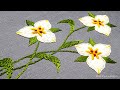 Hand Embroidery Yellow White combined Flower, Easy Step by step Hand Embroidery For beginners-340