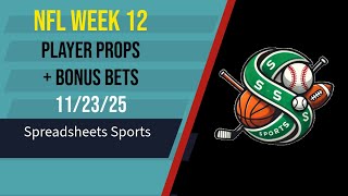 Details NFL Week 12 PLAYER PROPS!!!! (11/23/25) Update