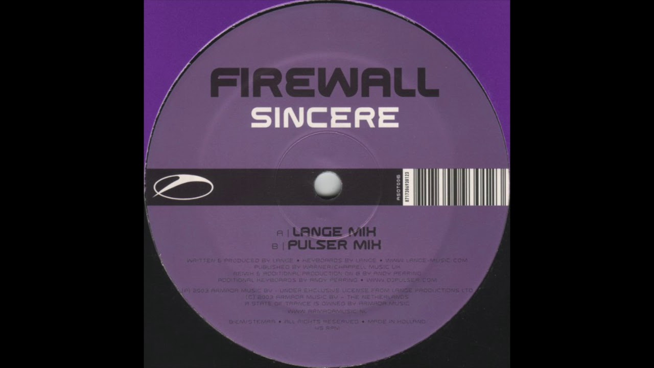 Firewall - Sincere (Lange Mix) (2003)
