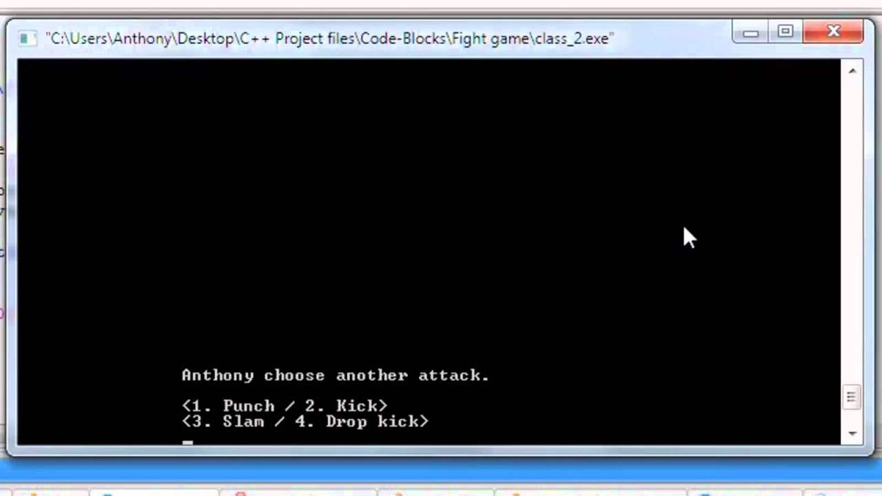 C++ fight game (Anthony H) - YouTube
