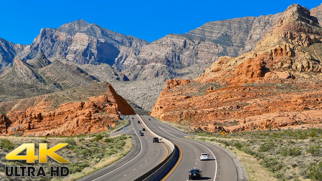 Virgin River Gorge - Dramatic Arizona Scenic Drive & Aerials