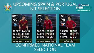CONFIRMED ???? SPAIN & PORTUGAL NATIONAL TEAM SELECTION | PES 2021 MOBILE