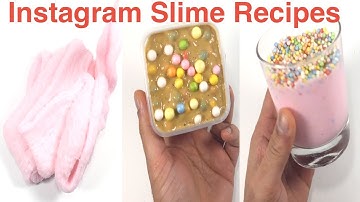 Replicating Famous Instagram Slime Recipes!! How To Make Cloud Slime, Birthday Cake Slime & More
