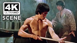 Enter The Dragon (1973) Bruce Lee Battle With The Guards 4K Fight Scene