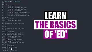 Ed Is The Standard Text Editor For Unix/Linux