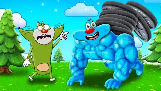 Roblox Oggy Become Super Stronger In Weight Lifting With JacK