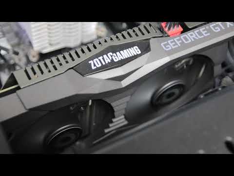ZOTAC GAMING AMP 지포스 GTX 1660 Ti D6 6GB 백플레이트 90mm 듀얼팬 작동 모습