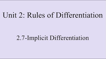 2.7-Implicit Differentiation