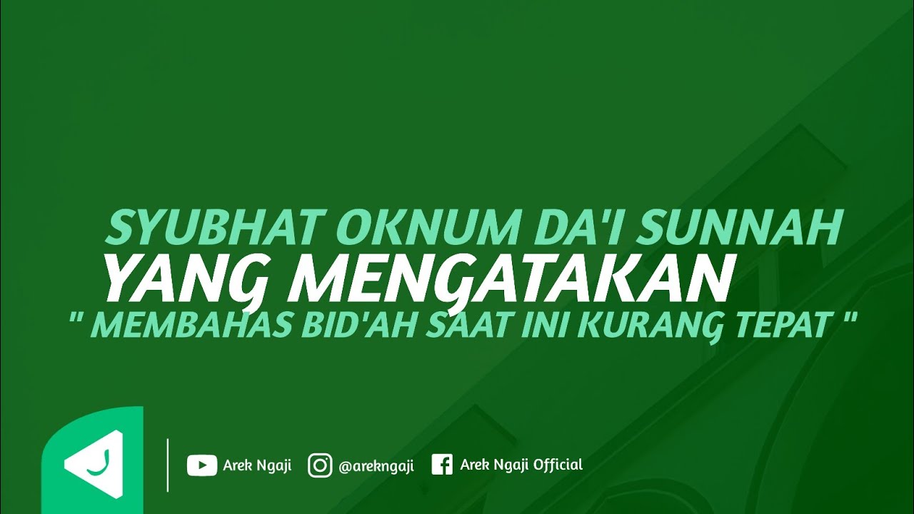 Ustadz Zainal Abidin - Syubhat oknum dai sunnah