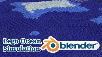Blender Lego Ocean Simulation with Shrinkwarp