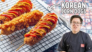 Crunchy, Cheesy, and Delicious: Super Easy Korean Corn Dogs!